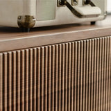 Mid-Century Modern Brown Wood Drawers Long TV Stand Image - 10