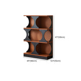 Mid-Century Modern Closed Back Wood Brown Vertical Bookshelf Image - 18