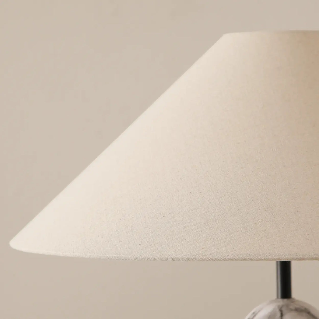 Mid-Century Modern Cone Black Tapered Metal Base Floor Lamp Image - 6