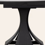 Mid-Century Modern Extendable White Stone Round Dining Table Image - 5