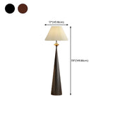 Mid-Century Modern Fabric Shade Tapered Metal Floor Lamp #size