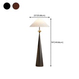Mid-Century Modern Fabric Shade Tapered Metal Floor Lamp Image - 22