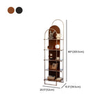 Mid-Century Modern Narrow Corner Stainless Steel Bookshelf #size