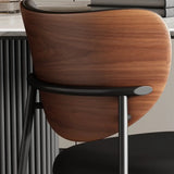 Mid-Century Modern Open Back Upholstered Dining Chairs Image - 5