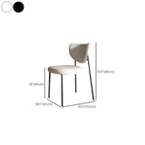 Mid-Century Modern Open Back Upholstered Dining Chairs #size