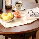 Mid-Century Modern Oval Brown Small Round Extendable Dining Table Image - 6