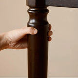 Mid-Century Modern Oval Brown Small Round Extendable Dining Table Image - 7