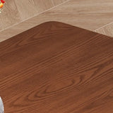 Mid-Century Modern Peninsula Wood Brown Dining Table Image - 5