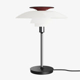 Mid-Century Modern Press-Button Glass Tiered LED Table Lamp Image - 8