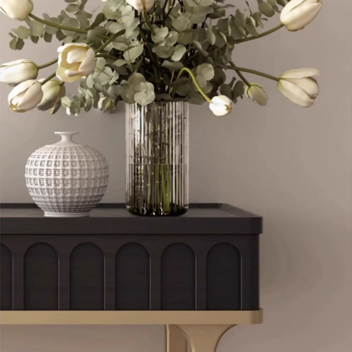 Mid-Century Modern Rectangular Metal Leg Wood Console Table Image - 10