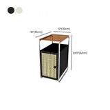 Mid-Century Modern Rectangular Metal Side Table with Cabinet #size