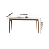 Mid-Century Modern Rectangular White Stone Dining Table Image - 14