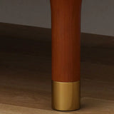Mid-Century Modern Rectangular Wood Nightstand with Drawers Image - 12