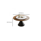 Mid-Century Modern Rotating Lazy Susan Round Dining Table Image - 12