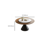 Mid-Century Modern Rotating Lazy Susan Round Dining Table Image - 7