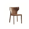 Mid-Century Modern Saddle Leather Armless Dining Chair Image - 5
