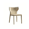 Mid-Century Modern Saddle Leather Armless Dining Chair Image - 6