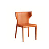 Mid-Century Modern Saddle Leather Armless Dining Chair Image - 7