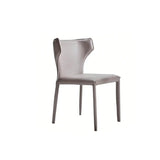 Mid-Century Modern Saddle Leather Armless Dining Chair Image - 8