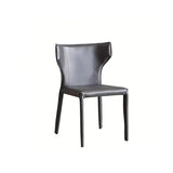 Mid-Century Modern Saddle Leather Armless Dining Chair Image - 9
