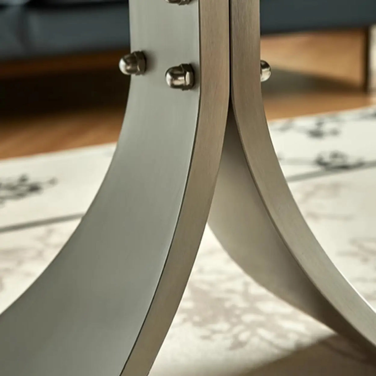 Mid-Century Modern Small Round Wooden Coffee Table Image - 7