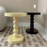 Mid-Century Modern Small Round Yellow Ball Base Side Table Image - 1