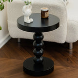 Mid-Century Modern Small Round Yellow Ball Base Side Table Image - 3