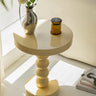 Mid-Century Modern Small Round Yellow Ball Base Side Table Image - 5