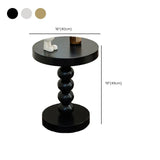 Mid-Century Modern Small Round Yellow Ball Base Side Table #size