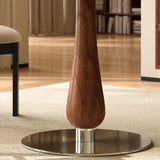 Mid-Century Modern Smalll Stone Top Round Dining Table Image - 9