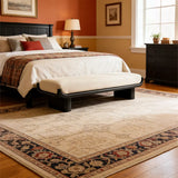 Mid-Century Modern Solid Wood Upholstered Bedroom Bench Image - 13