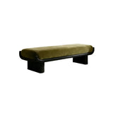 Mid-Century Modern Solid Wood Upholstered Bedroom Bench Image - 17