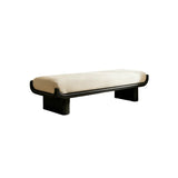 Mid-Century Modern Solid Wood Upholstered Bedroom Bench Image - 18