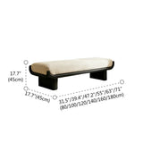 Mid-Century Modern Solid Wood Upholstered Bedroom Bench #size