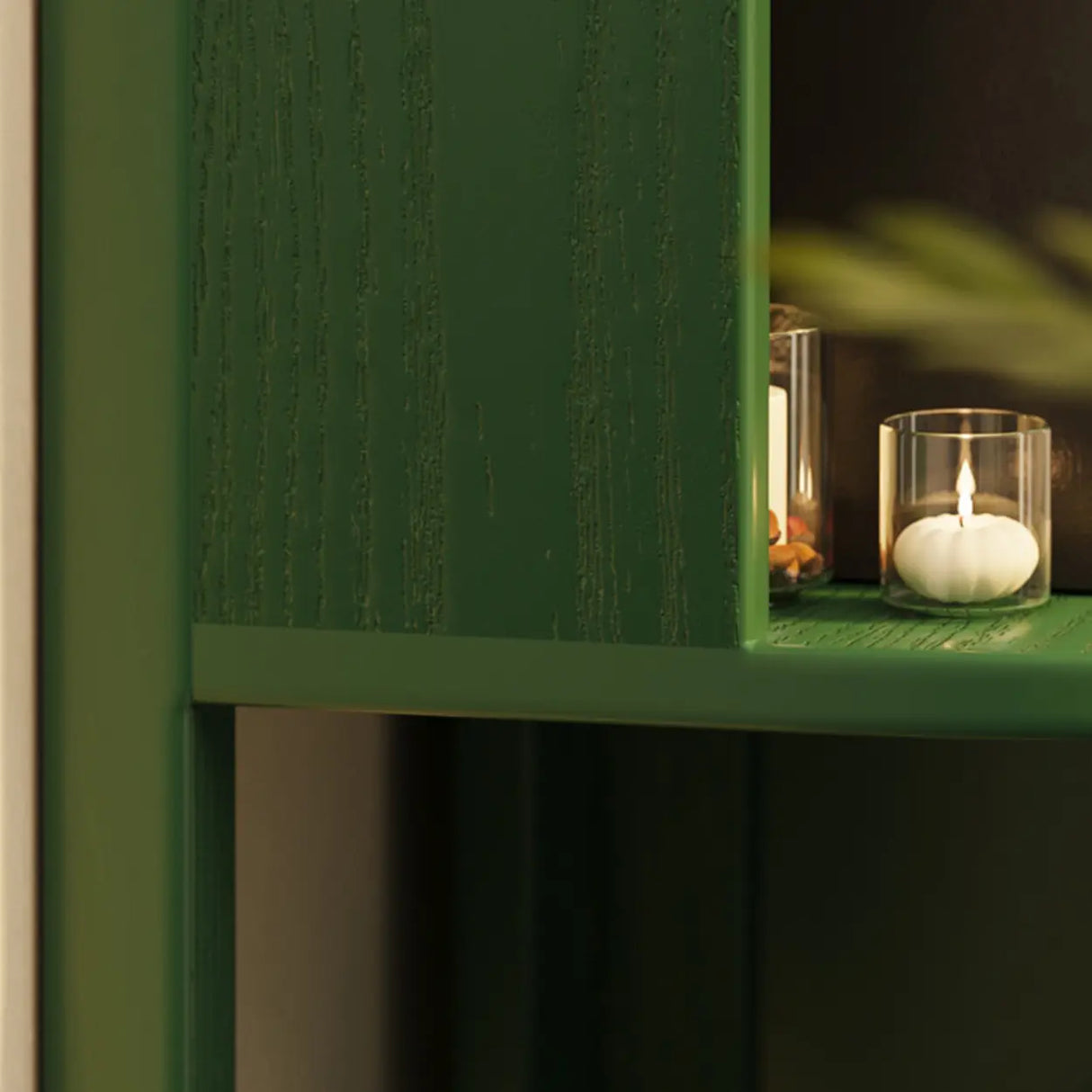 Mid-Century Modern Stand Wood Vertical Corner Bookshelf Image - 7