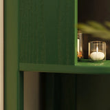 Mid-Century Modern Stand Wood Vertical Corner Bookshelf Image - 7