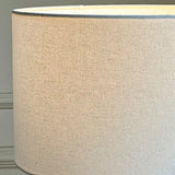 Mid-Century Modern Tapered Column Fabric Drum Floor Lamp Image - 6