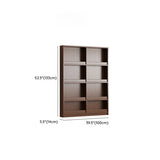 Mid-Century Modern Ultra-Slim Wood Brown Vertical Bookshelf Image - 16