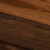 Mid-Century Modern Ultra-Slim Wood Brown Vertical Bookshelf Image - 7