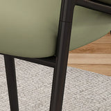 Mid-Century Modern Upholstered Curved Back Accent Dining Chair Image - 13