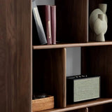 Mid-Century Modern Vertical Open Back Wood Bookshelf Image - 4