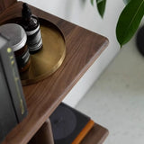 Mid-Century Modern Vertical Open Back Wood Bookshelf Image - 5