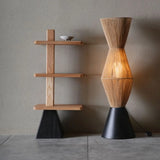 Mid-Century Modern Vertical Wood Tiered Open Back Bookshelf Image - 3