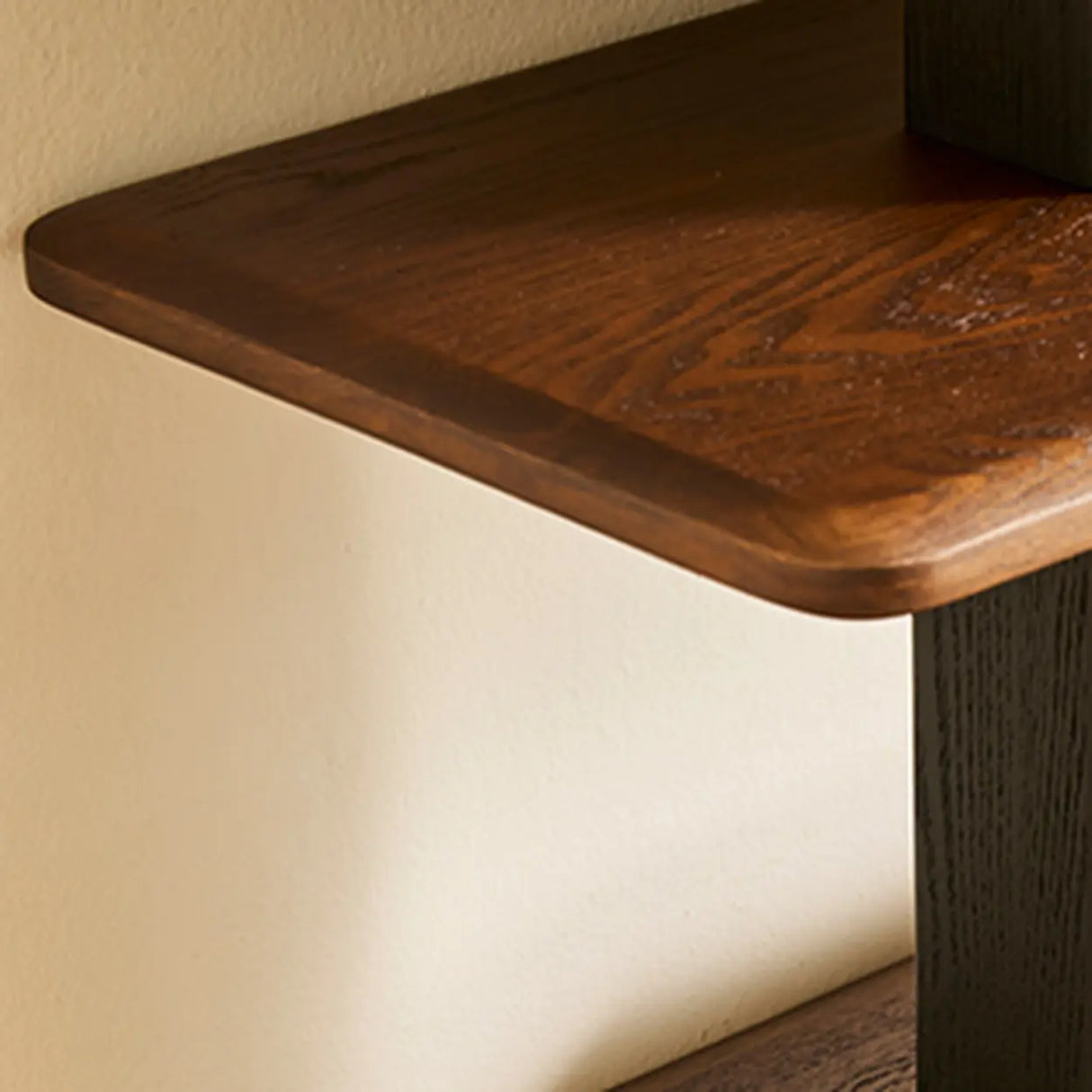 Mid-Century Modern Vertical Wood Tiered Open Back Bookshelf Image - 9