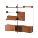 Mid-Century Modern Wall-Mounted Vertical Bookshelf Cabinet Image - 5