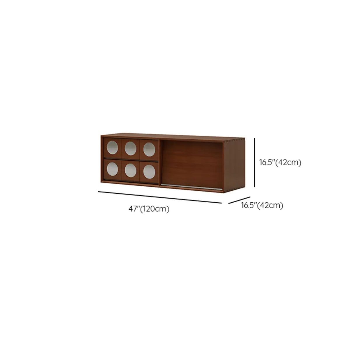 Mid-Century Modern Walnut Wood TV Stand with Ample Storage Image - 10
