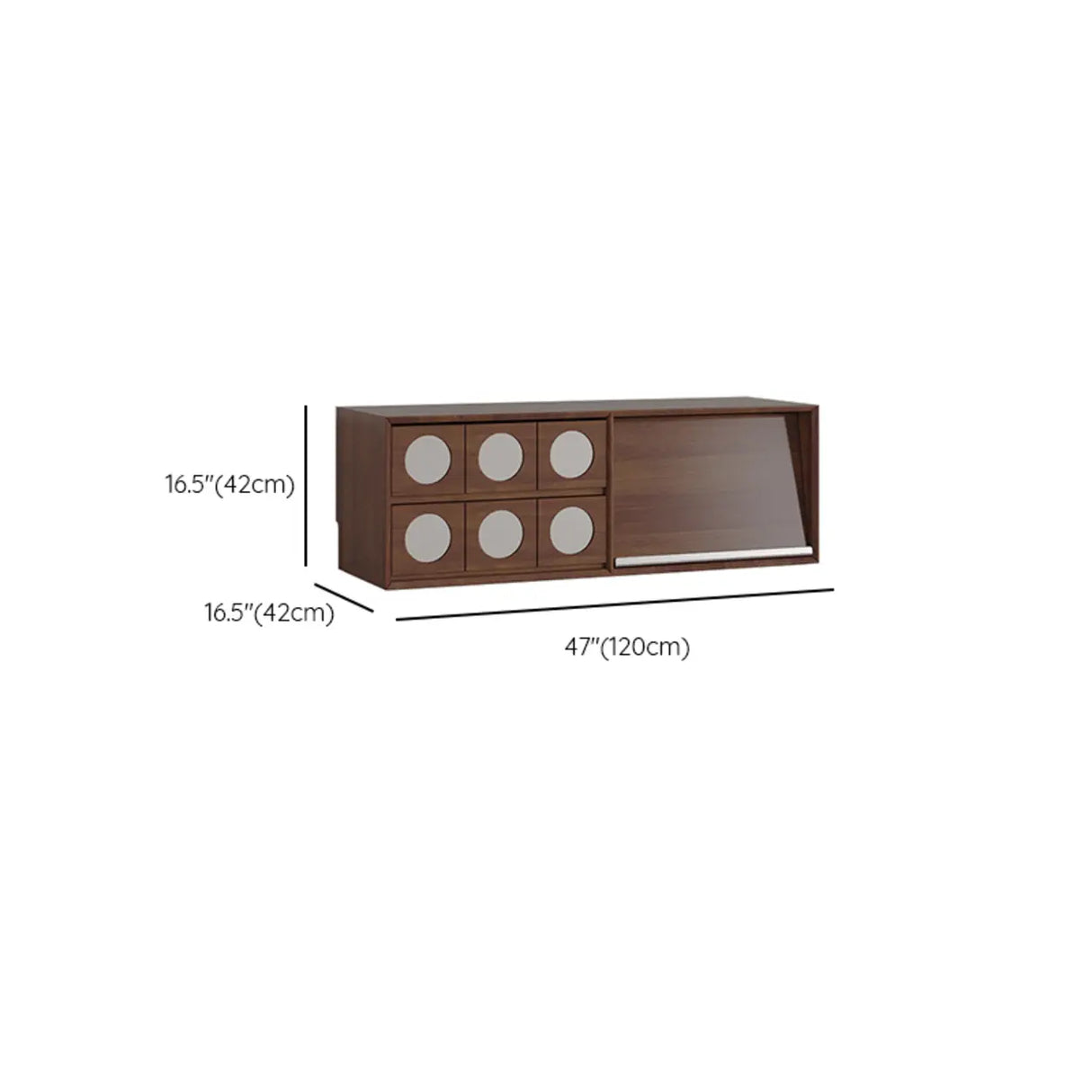 Mid-Century Modern Walnut Wood TV Stand with Ample Storage 