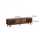 Mid-Century Modern Walnut Wood TV Stand with Cabinet Image - 8