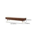 Mid-Century Modern Walnut Wood TV Stand with Legs Drawers Image - 11