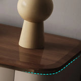 Mid-Century Modern Walnut Wood TV Stand with Storage Image - 6